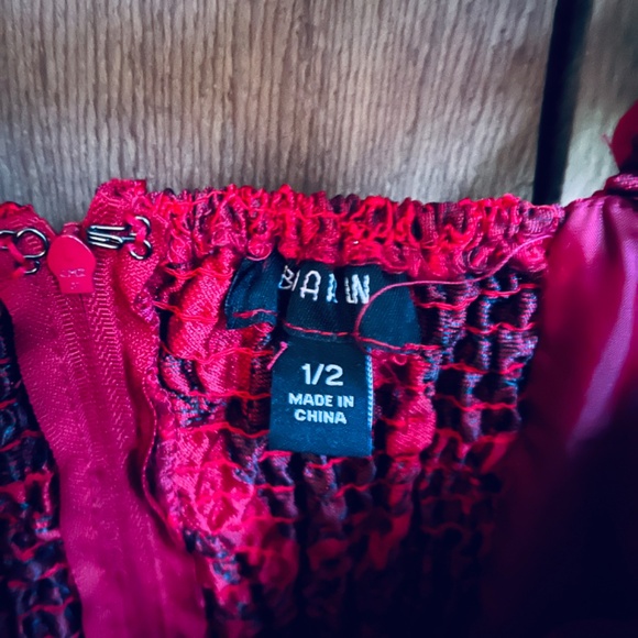 B Darlin 🌹 Juniors' Floral-Jacquard Fit & Flare Red Rose Dress 1/2 Prom Evening - Picture 9 of 15